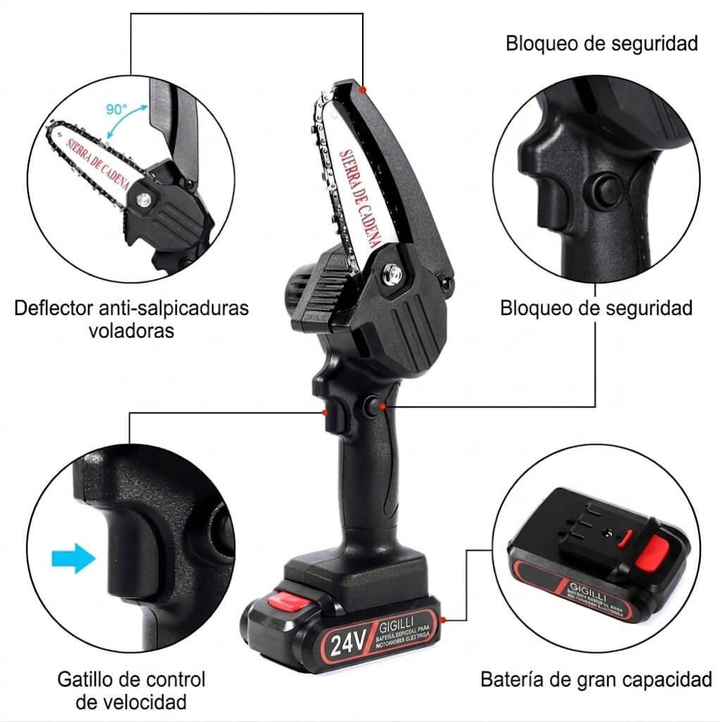 50% OFF🔥 Motosierra Mini Sin Escobillas. Inalámbrica, Ligera y Potente para Podar sin Esfuerzo