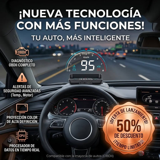 Pantalla multifunción con 6 modos: Velocidad, RPM, temperatura, voltaje, presión, distancia y más.