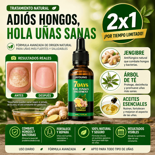 7Days Elimina Hongos - Cuida de tu uñas ya !!   ¡COMPRA 1 Y LLÉVATE OTRO GRATIS!