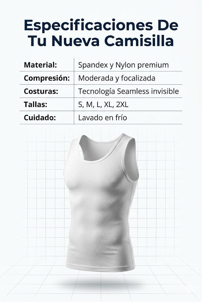 Moldea el cuerpo y sin mangas – Invisible bajo la ropa 🕶️