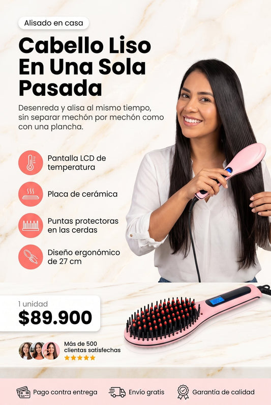 Cepillo alisador electrico con pantalla LCD
