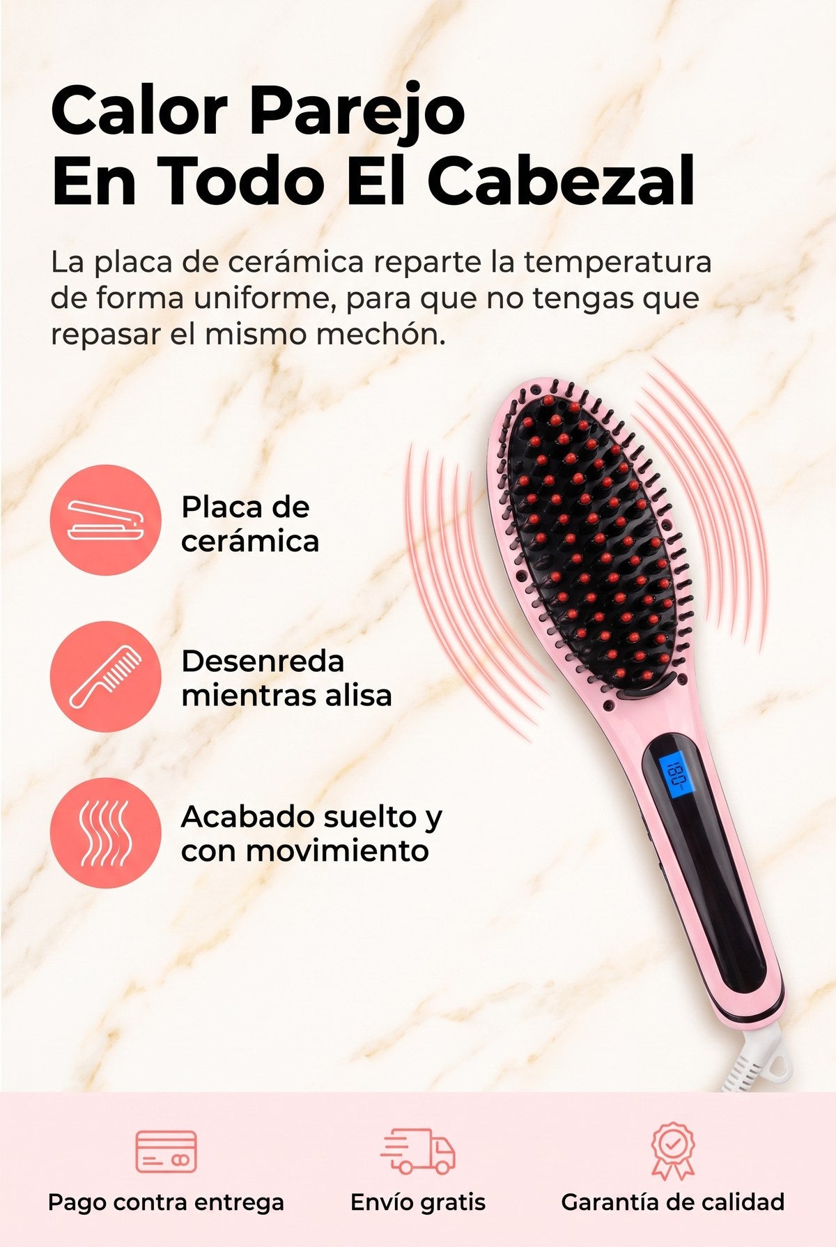 Placa de ceramica que reparte el calor parejo en todo el cabezal