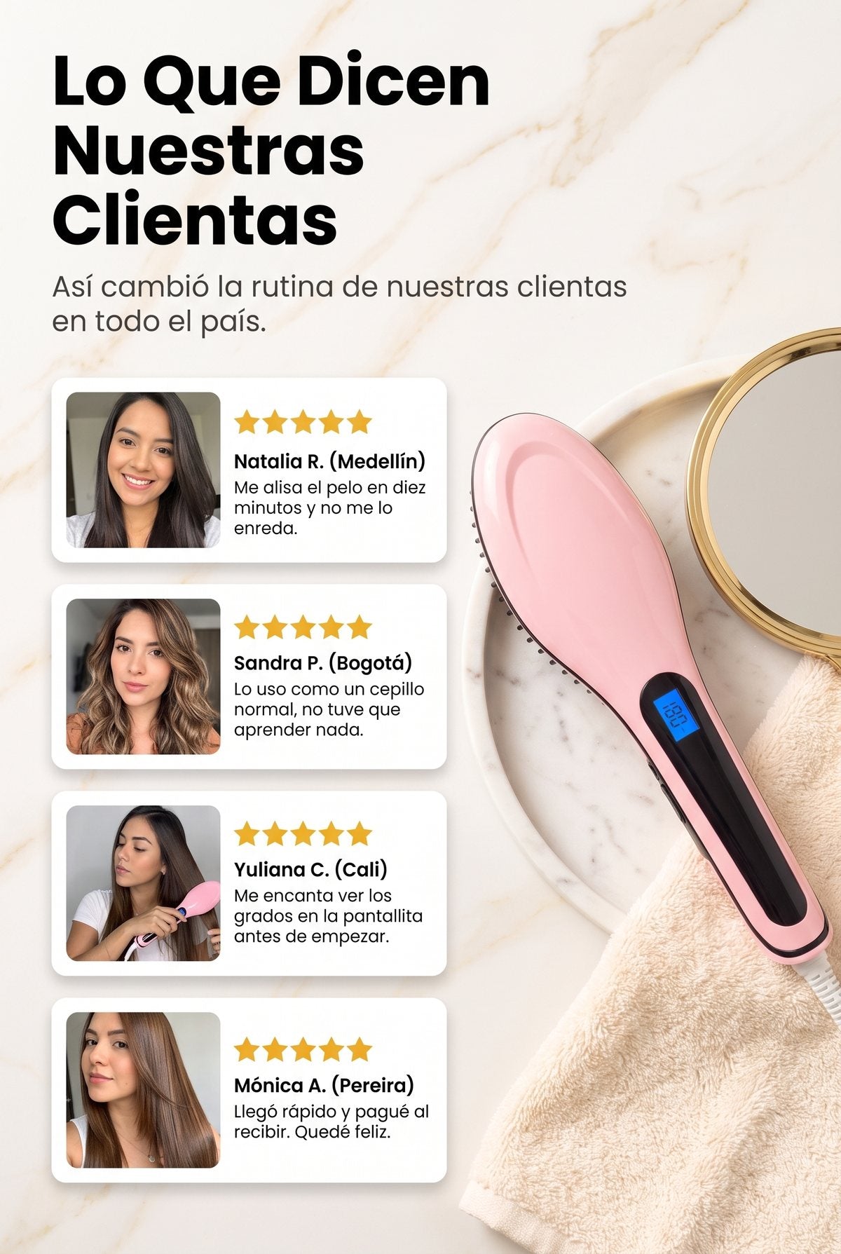 Resenas reales de clientas en Colombia