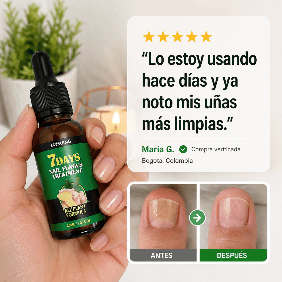 7Days Elimina Hongos - Cuida de tu uñas ya !!   ¡COMPRA 1 Y LLÉVATE OTRO GRATIS!