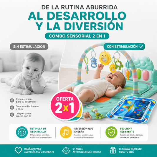 COMBO SENSORIAL gimnasio musical + tapete de agua